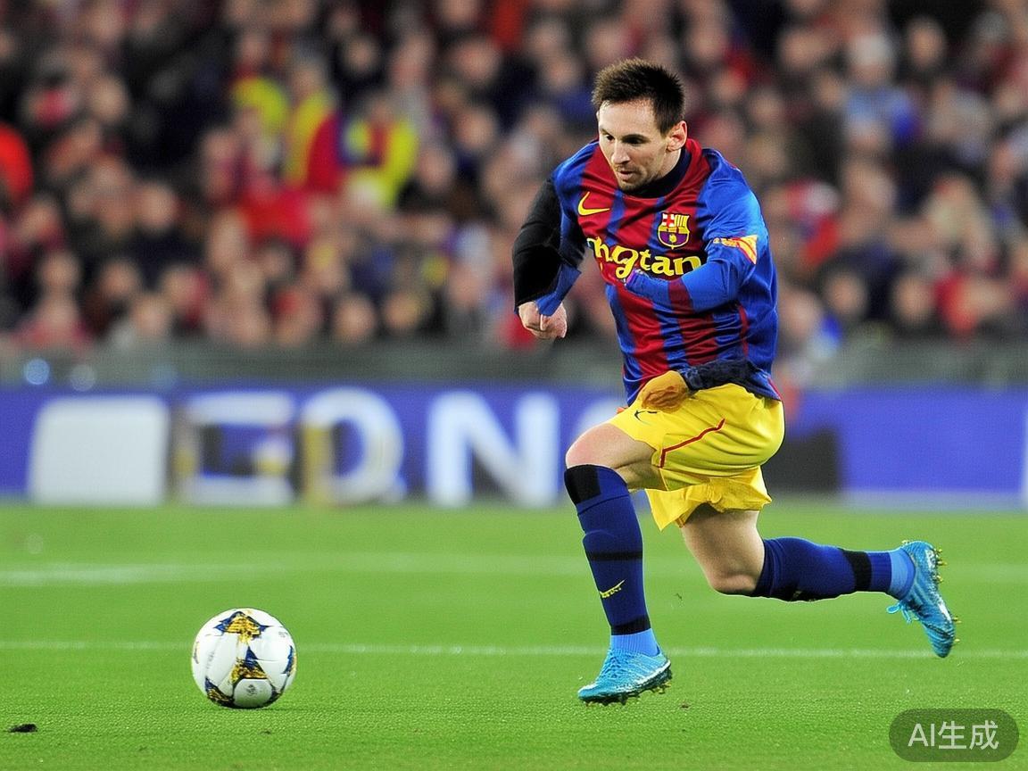 2004年，年仅17岁的梅西正式在巴塞罗那一线队亮